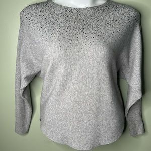 Embellished grey sweater women’s medium